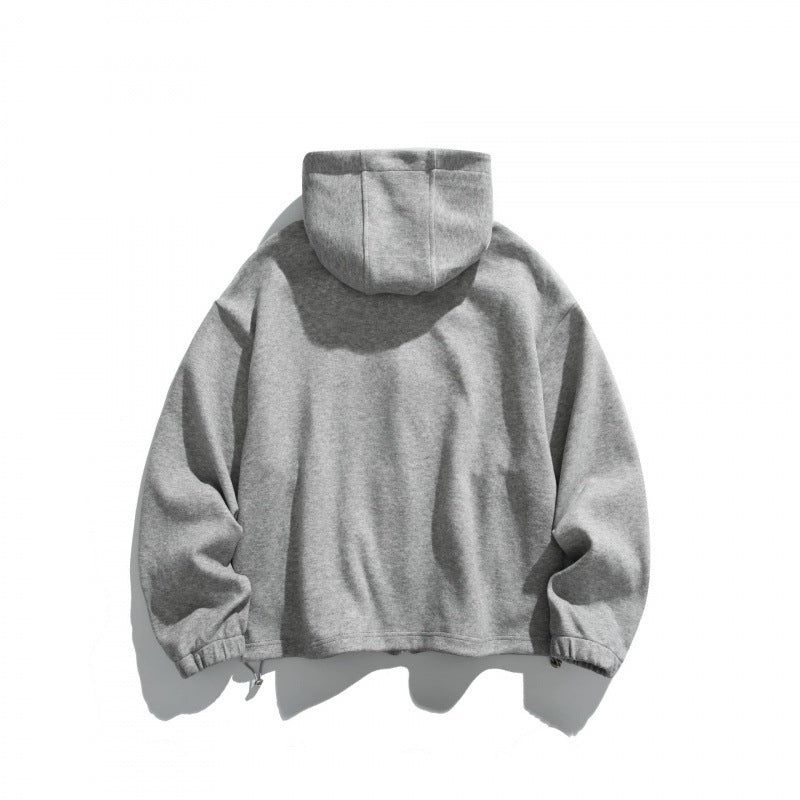 Unisex Oversize-Fleece-Zipjacke mit Kapuze, Zwei-Wege-Reißverschluss und verstellbarem Saum Shop Nory