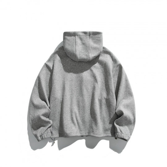 Unisex Oversize-Fleece-Zipjacke mit Kapuze, Zwei-Wege-Reißverschluss und verstellbarem Saum Shop Nory