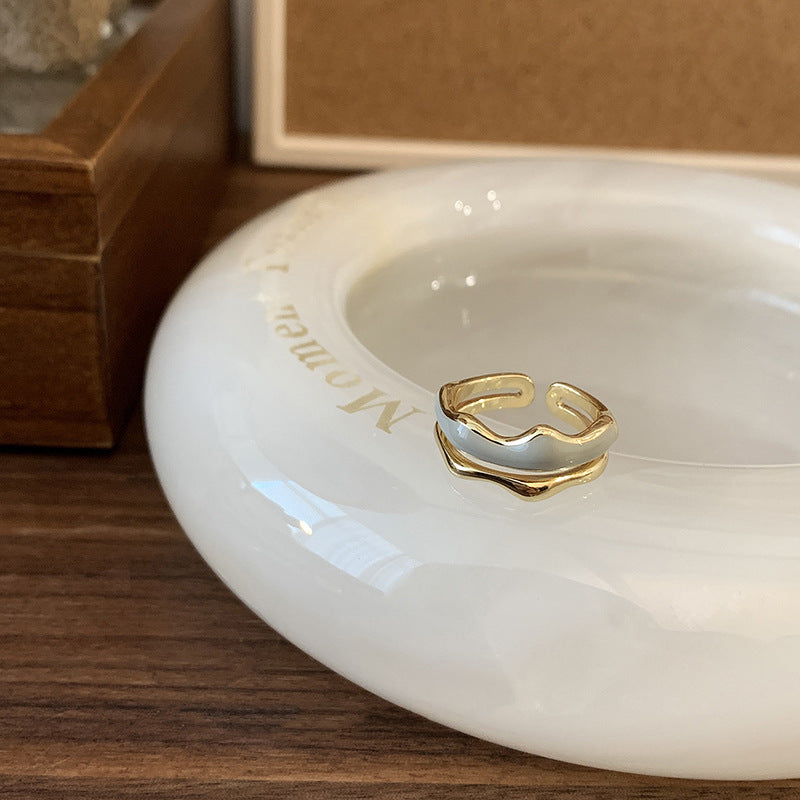 Damen Trendiger Verstellbarer Ring mit kunstvollem Strukturdesign Shop Nory