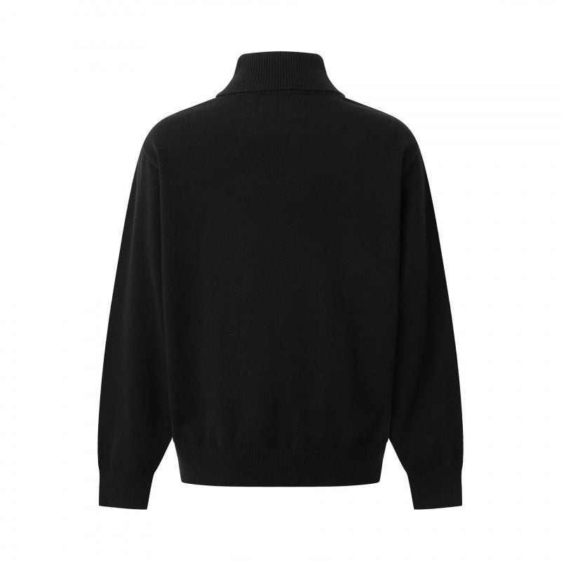 Unisex Boxy-Troyer mit asymmetrischem Schlauchkragen und Druckknopfleiste Shop Nory
