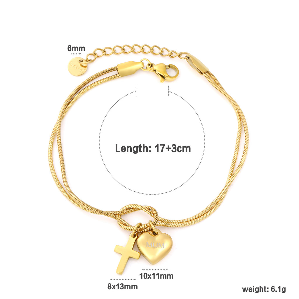 Damen Armband mit gravierten Anhängern und verstellbarem Verschluss Shop Nory