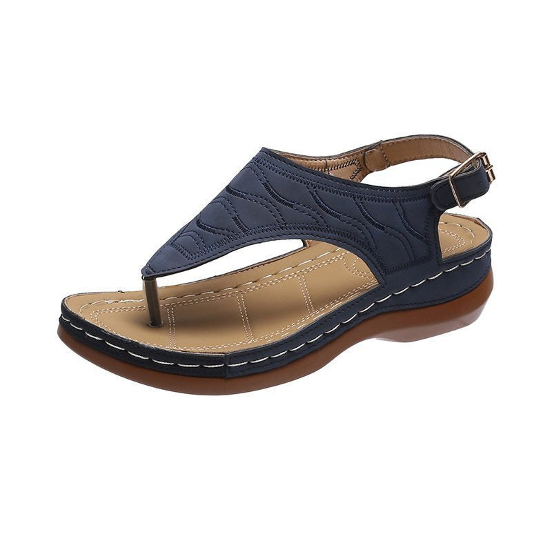 Damen Zehentrenner-Sandalen mit ergonomischem Fußbett und verstellbarem Riemendesign