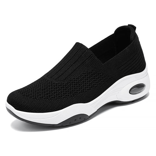 Damen nan nahtloser Strick-Slipper mit erhöhtem Plateau-Luftdämpfer und ergonomischer Fersenstütze Shop Nory