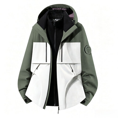 Herren dreilagige Softshell-Outdoorjacke mit herausnehmbarem Fleecefutter und Kapuze Shop Nory