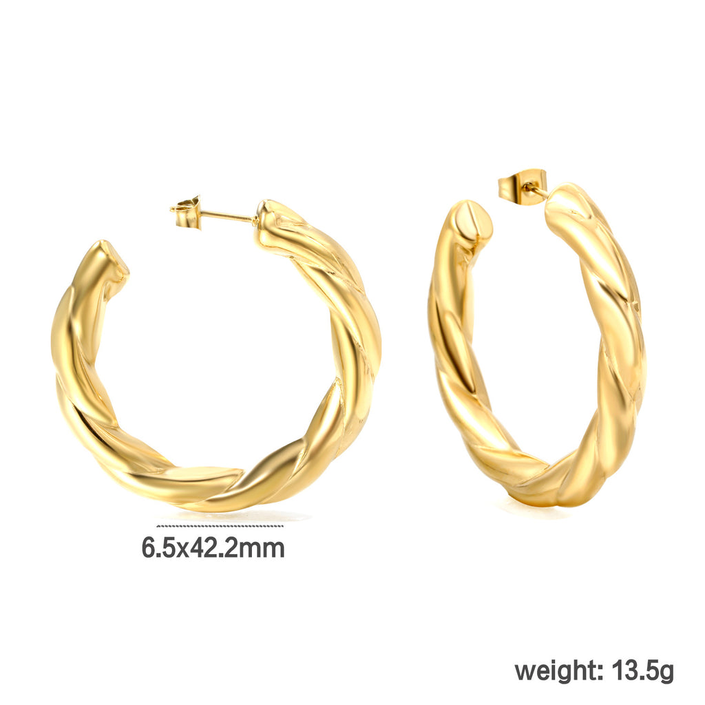 Damen Hängende Creolen im eleganten, gedrehten Design Shop Nory