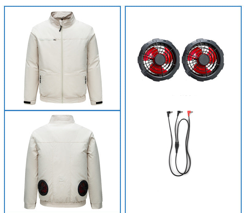 Unisex nan Niederspannungs Lüfter-Set für Kühljacken mit drei kompakten Ventilatoren und Y-Anschluss Shopnory