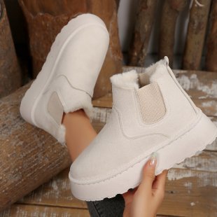 Damen Gefütterte Chelsea‑Stiefeletten aus Wildlederoptik mit elastischer Seitenblende und profilierter Gummisohle Shop Nory