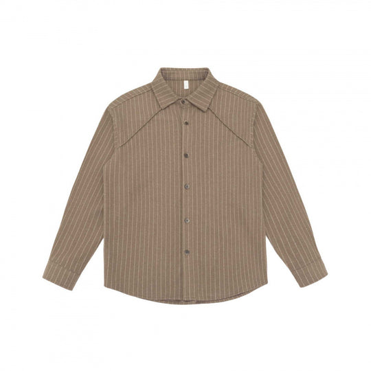 Herren Boxy-Hemd mit Nadelstreifen, Raglanärmeln und soften Flanellgriff Shop Nory