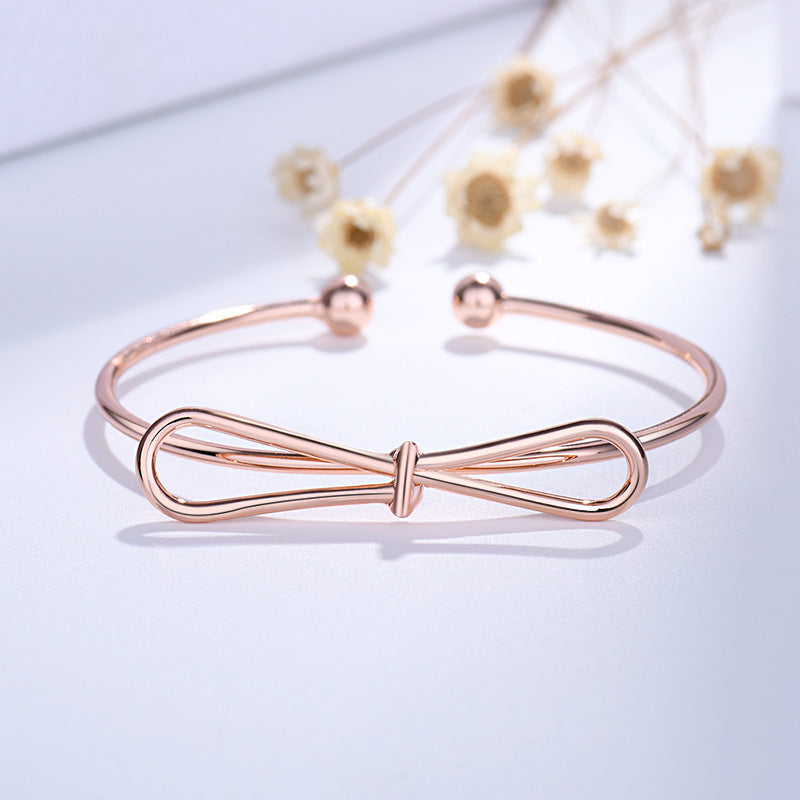 Damen Offenes Armband mit kunstvollem Schleifen-Design Shop Nory