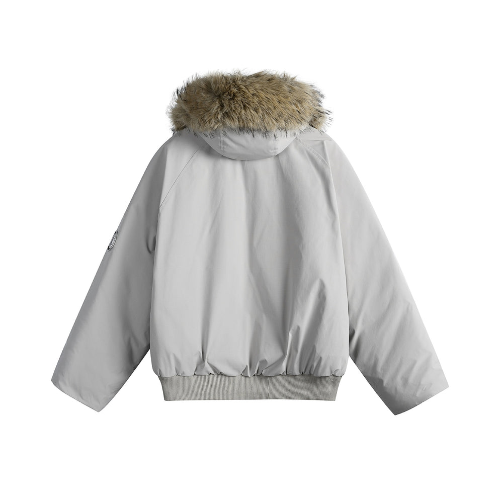 Herren Kurzparka-Bomber mit Kunstfellbesetzter Kapuze und robuster Thermoisolierung Shop Nory