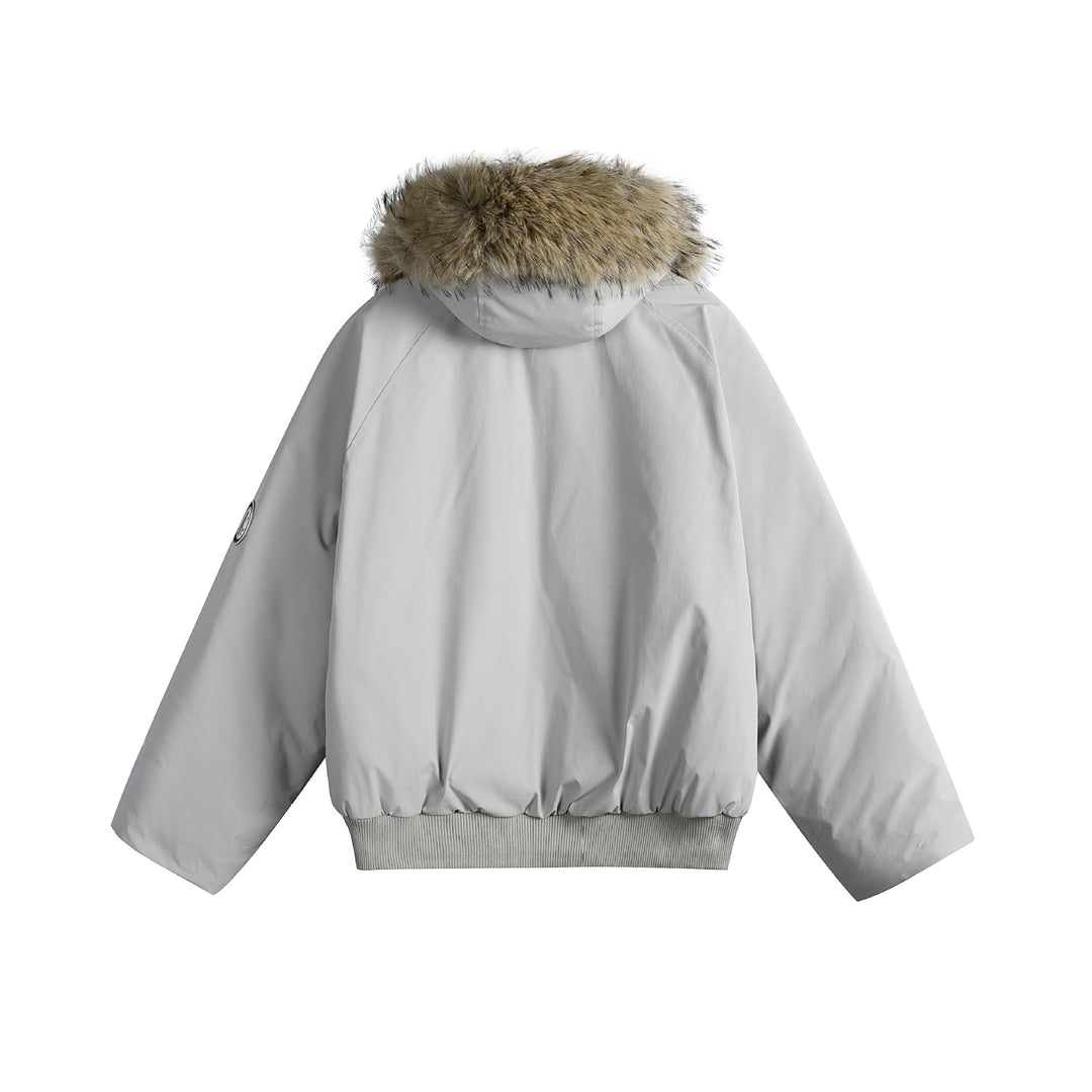 Herren Kurzparka-Bomber mit Kunstfellbesetzter Kapuze und robuster Thermoisolierung Shop Nory