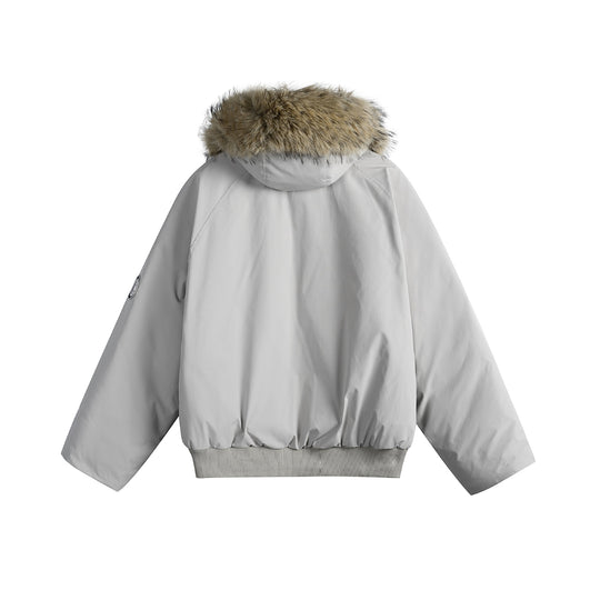 Herren Kurzparka-Bomber mit Kunstfellbesetzter Kapuze und robuster Thermoisolierung Shop Nory