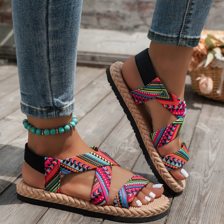 Damen Bequeme Trend-Sandalen mit verstellbaren Riemen und atmungsaktiver Sohle Shopnory