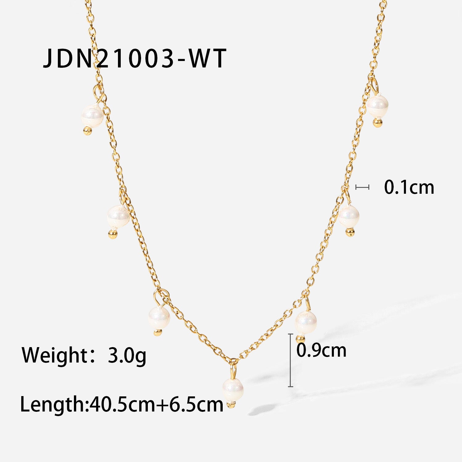 Damen Halskette mit eleganten Süßwasserperlen und feiner Gliederkette Shop Nory