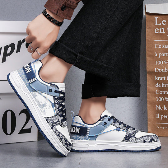Damen Low-Top Designer-Sneaker mit feinem Paisley-Print und dämpfender Cupsohle Shopy Nory