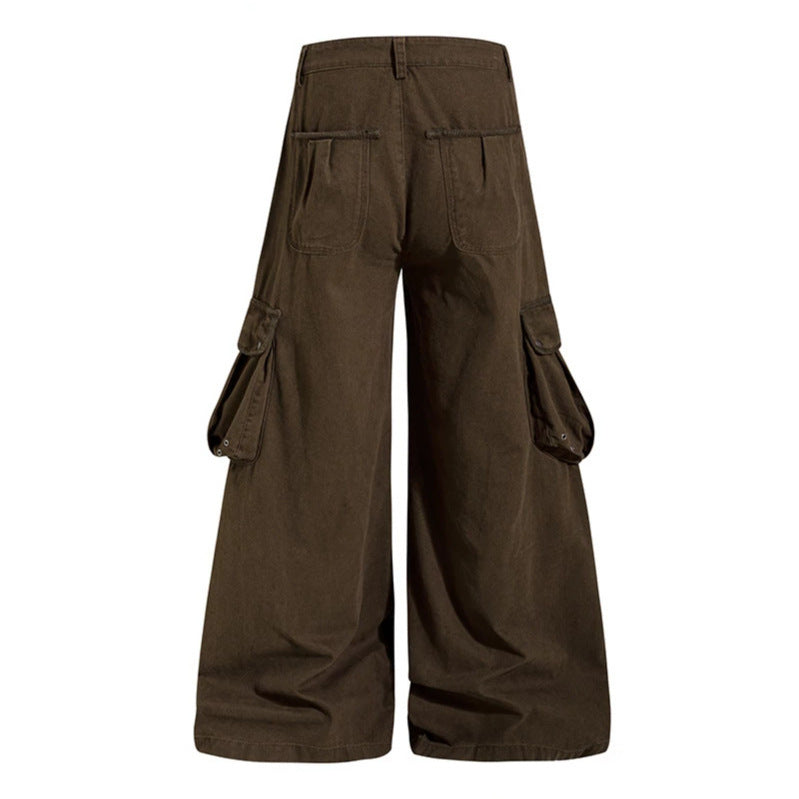 Damen weite Cargo‑Culottehose mit hoher Taille und Multifunktions‑Taschen Shop Nory