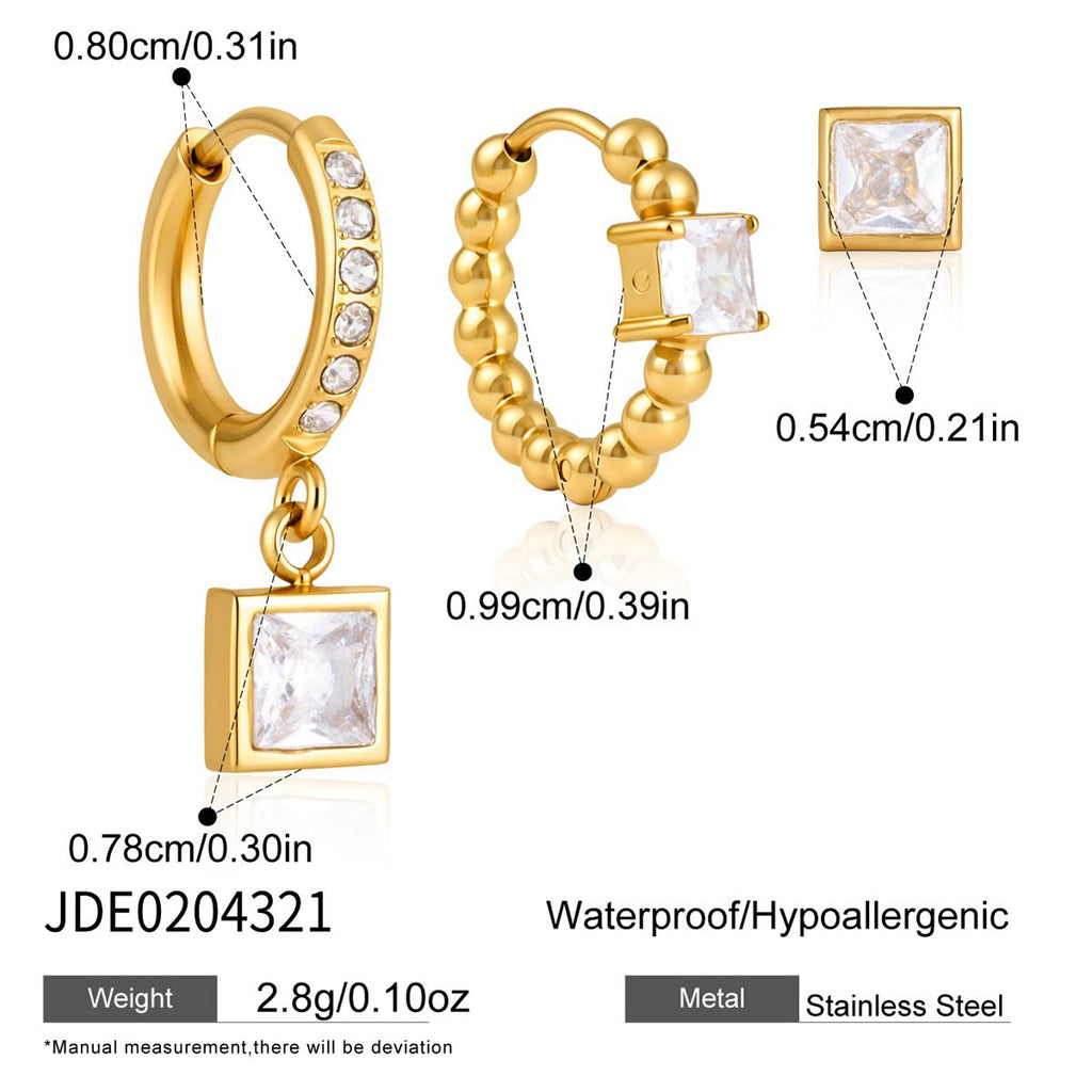 Damen Ohrhänger mit funkelnden Zirkonia und elegantem Kugeldesign Shop Nory