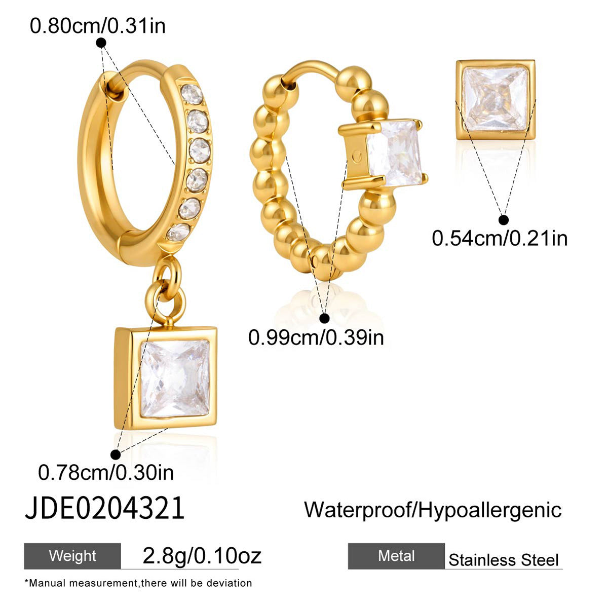 Damen Ohrhänger mit funkelnden Zirkonia und elegantem Kugeldesign Shop Nory