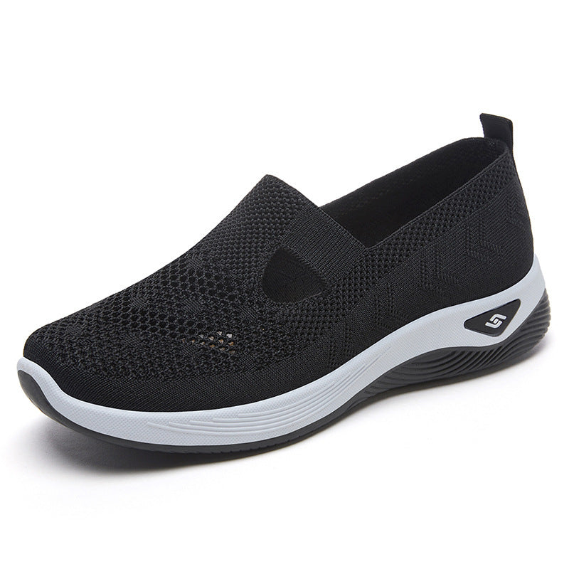 Damen nan leichter gestrickter Slipper-Sneaker mit elastischem Mittelriemen und ergonomischer Memory-Komfortsohle Shop Nory