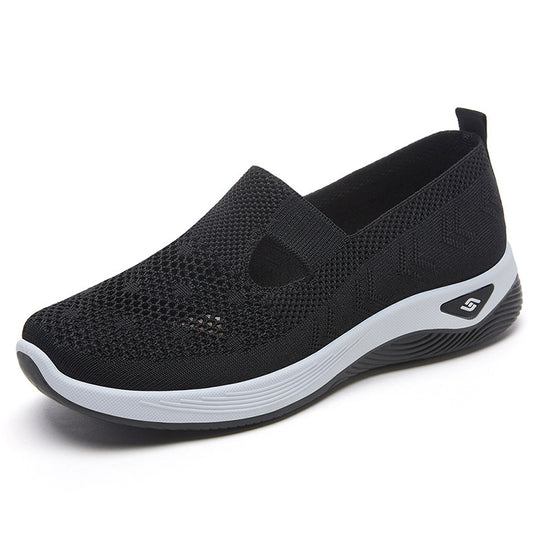 Damen nan leichter gestrickter Slipper-Sneaker mit elastischem Mittelriemen und ergonomischer Memory-Komfortsohle Shop Nory