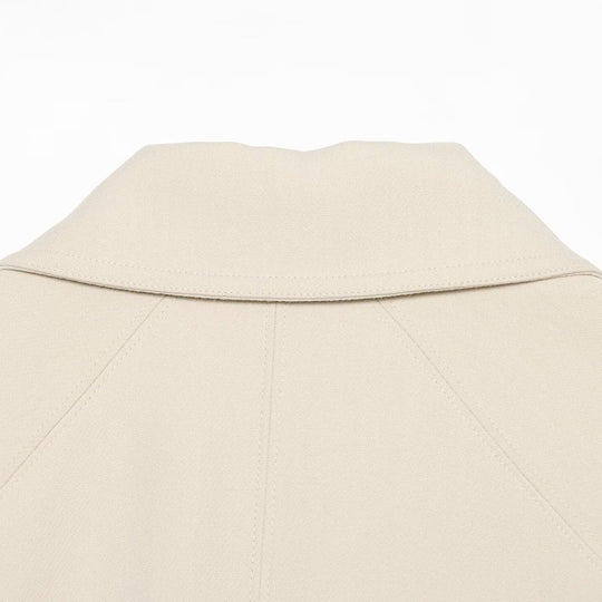 Damen Cropped Jacke im minimalistischen Trenchstil mit breitem Hemdkragen und Bindegürtel Shop Nory