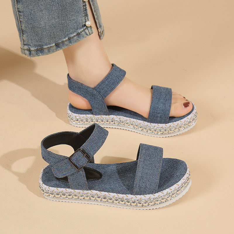 Damen Bequeme Espadrilles Sandalen mit verstellbaren Riemen und gepolstertem Fußbett Shopnory