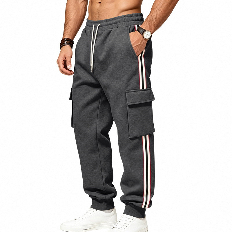 Herren Cargo-Jogginghose mit Cargo-Taschen und seitlichen Kontraststreifen Shop Nory