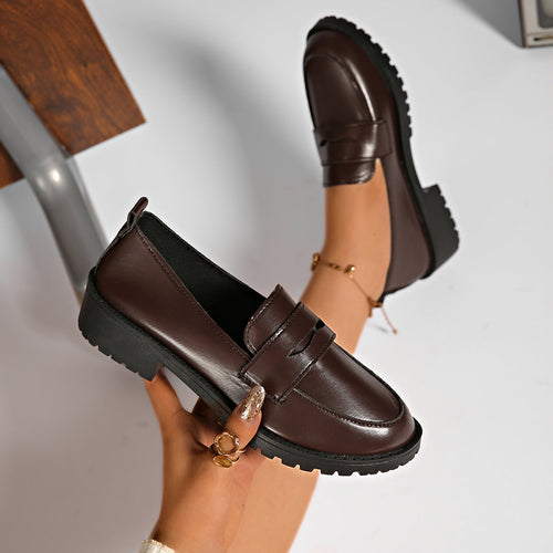 Damen Elegante und bequeme Mokassins mit modischem Riemen