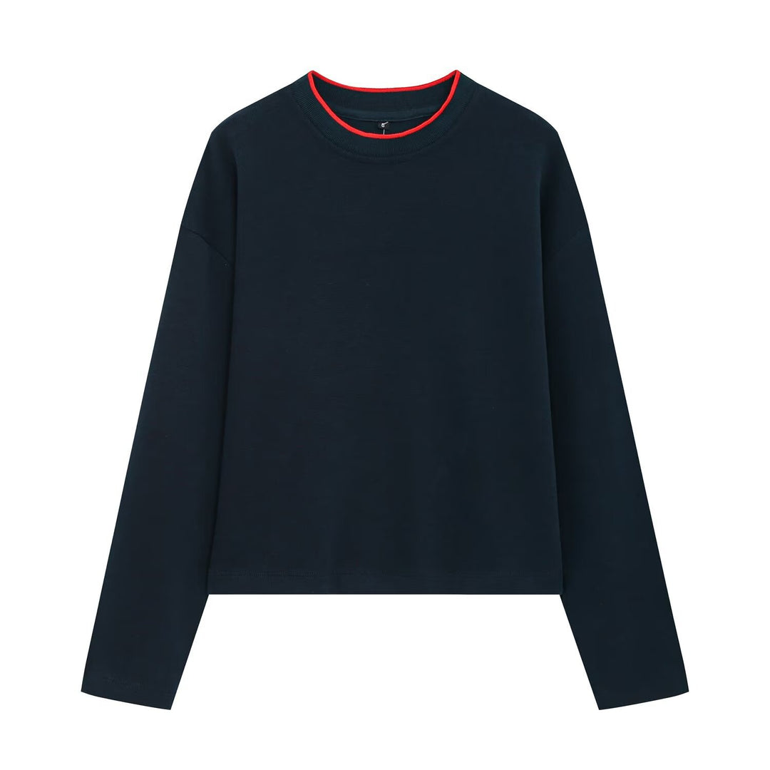 Damen Boxy-Rippstrick-Pullover mit Rundhalsausschnitt Shop Nory