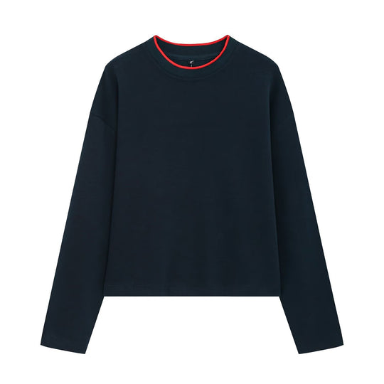 Damen Boxy-Rippstrick-Pullover mit Rundhalsausschnitt Shop Nory