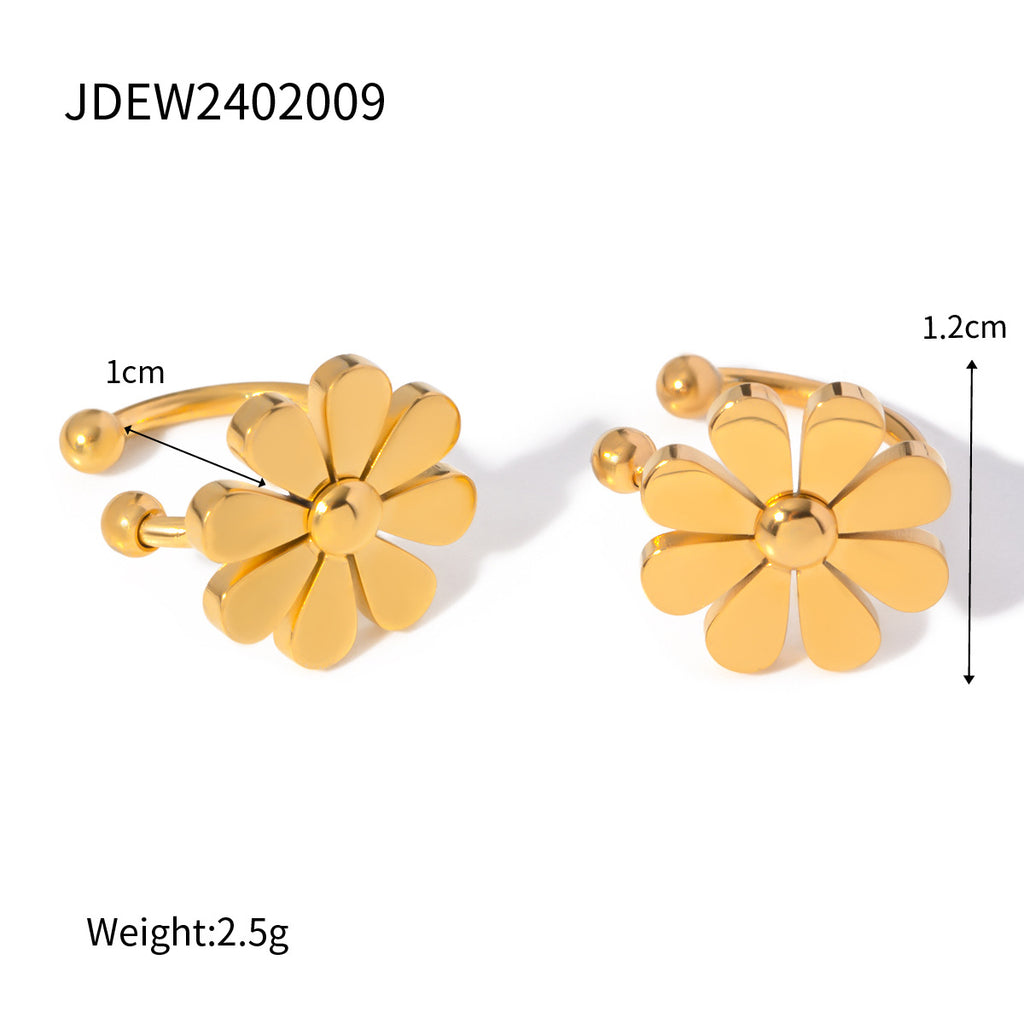 Damen Ohrhänger im floralen Design aus hochwertigem Edelstahl Shop Nory