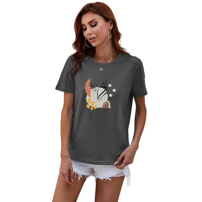 Damen Modernes T-Shirt mit Kunstmotiv Shop Nory