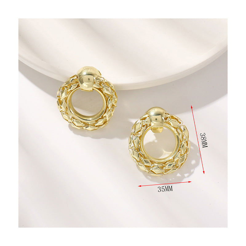 Damen Hängende Ohrringe mit doppeltem Ringdesign Shop Nory