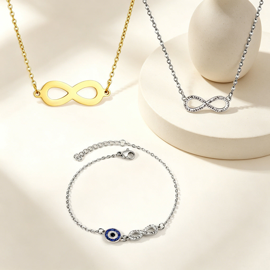 Damen Armband mit unendlichem Symbol aus hochwertigem Edelstahl Shop Nory