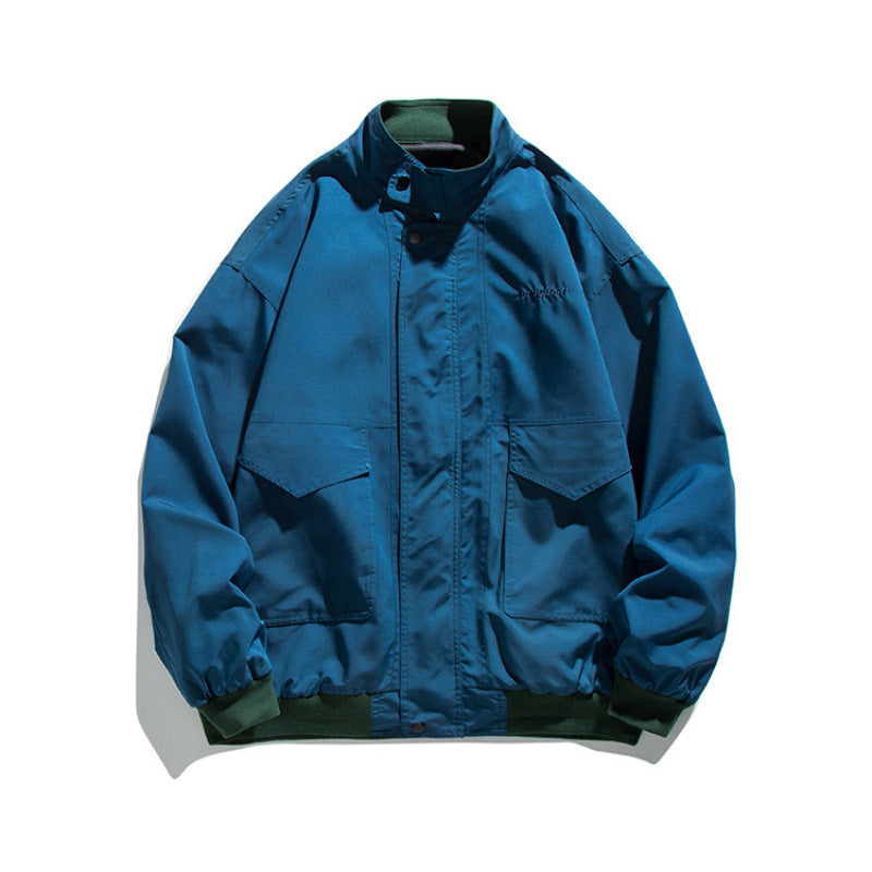 Herren Boxy-Bomberjacke im Utility-Stil mit hohem Stehkragen und aufgesetzten Klappen Shop Nory