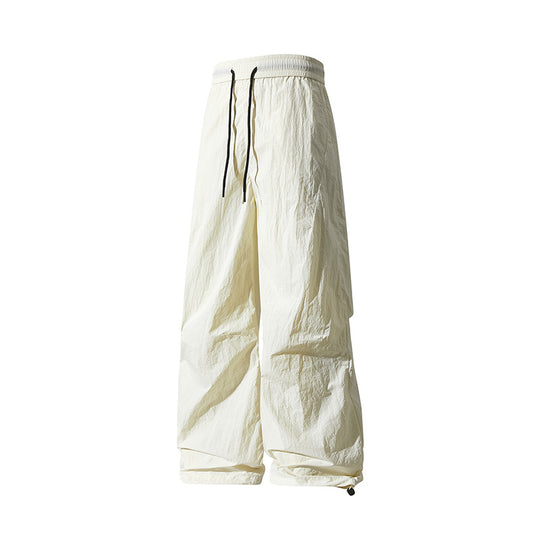 Unisex Weite technische Nylon-Hose mit Kordelzug und verstellbarem Saum Shop Nory