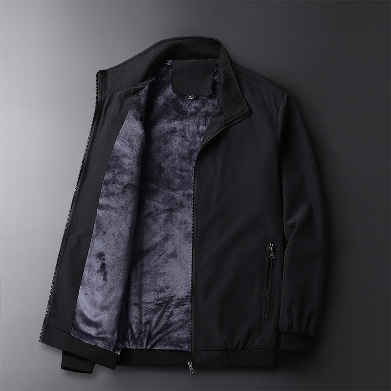 Herren urbaner Thermo-Zipblouson mit Teddyfleece-Innenfutter, Stehkragen und Reißverschlusstaschen Shop Nory