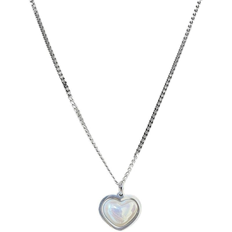 Damen Halskette mit herzförmigem Anhänger aus hochwertigem Edelstahl Shop Nory 1781799995