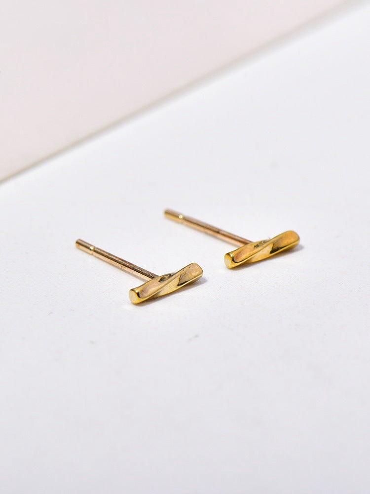 1 Paar 18K vergoldete 925 Sterling Silber 925 Sterling Silber Ohrringe geometrische Ohrstecker | Shop Nory