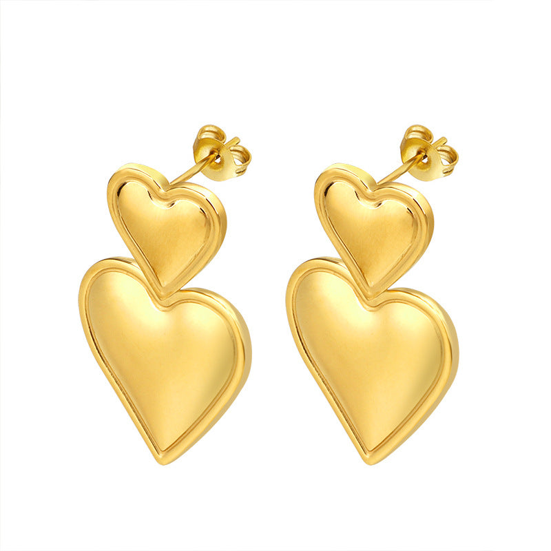 Damen elegante Ohrringe im Herzdesign Shop Nory