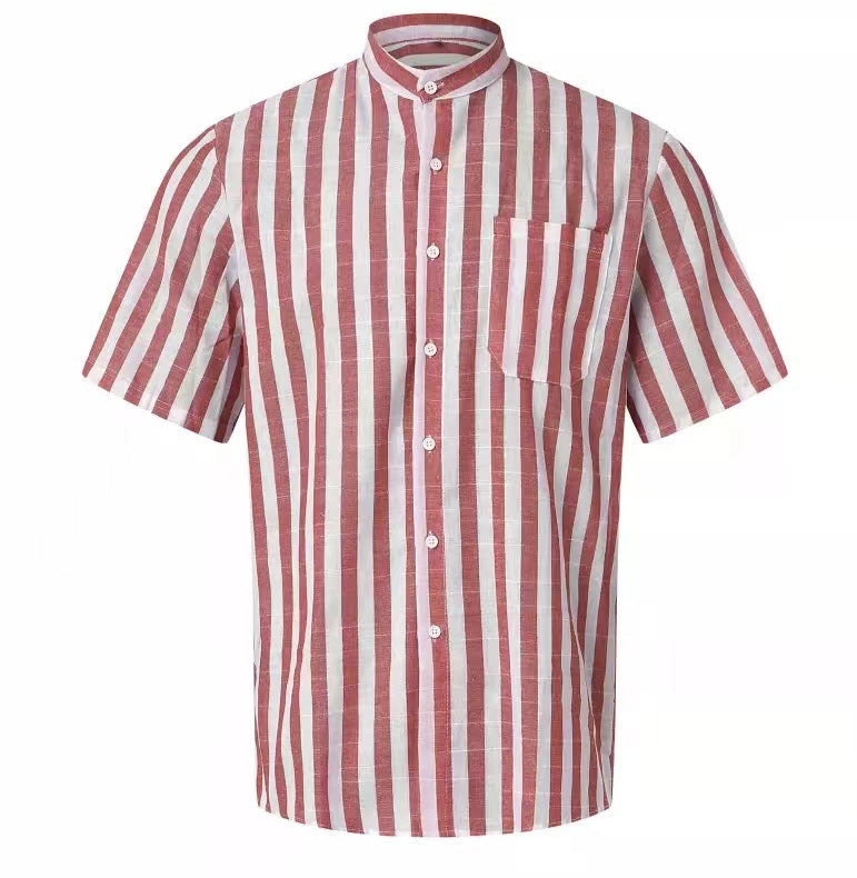 Herren Hemd mit gestreiftem Revers