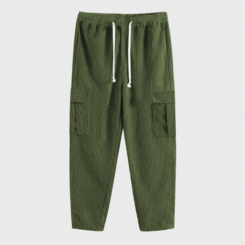 Herren Cordhose im Cargo-Stil mit Kordelzug und aufgesetzten Taschen Shop Nory