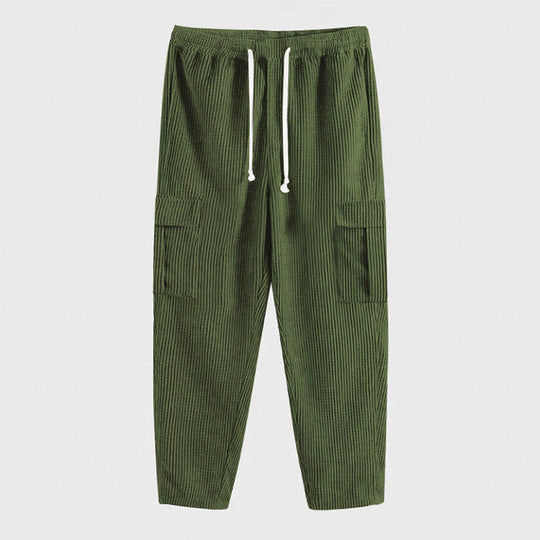 Herren Cordhose im Cargo-Stil mit Kordelzug und aufgesetzten Taschen Shop Nory