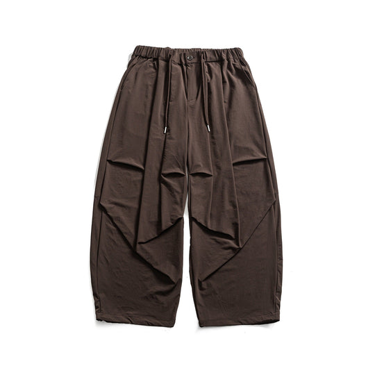 Damen Weite Cropped-Cargo-Culotte mit Tunnelzugbund und Falten-Detail Shop Nory