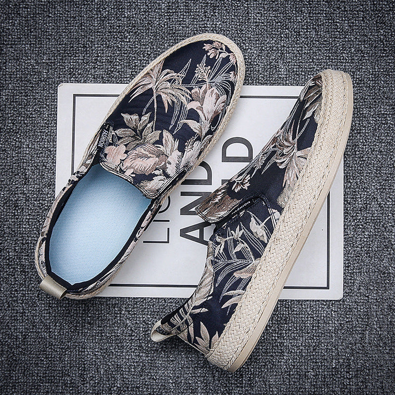Damen Florale Slip-On Sneakers