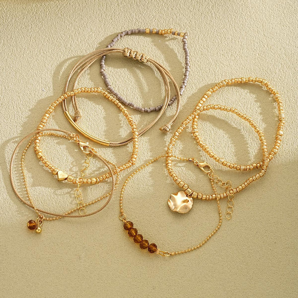 Damen Armband-Set mit vielfältigen Gliederformen und edlen Akzentdetails Shop Nory