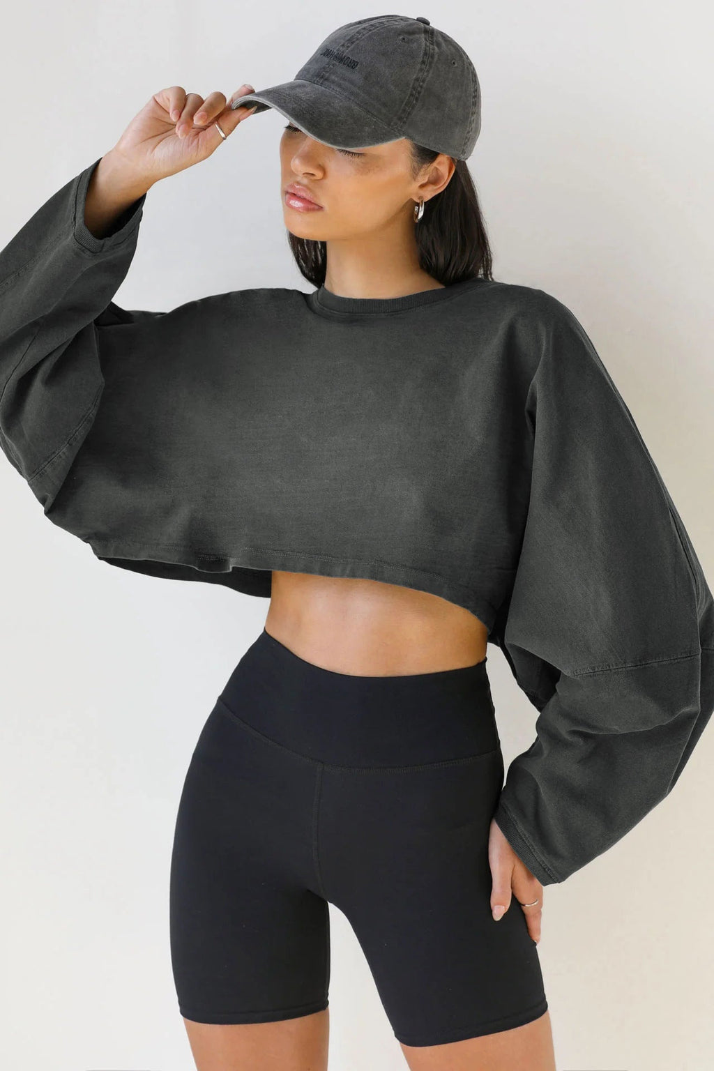 Damen lässiger Crop-Pullover
