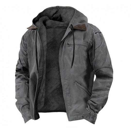 Herren Gefütterte Fieldjacke mit Kapuze und Sherpa-Futter Shop Nory