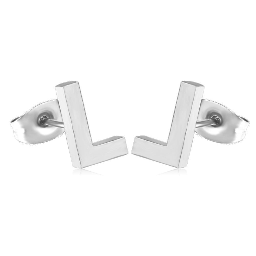 Damen elegante Buchstaben-Ohrstecker Shop Nory