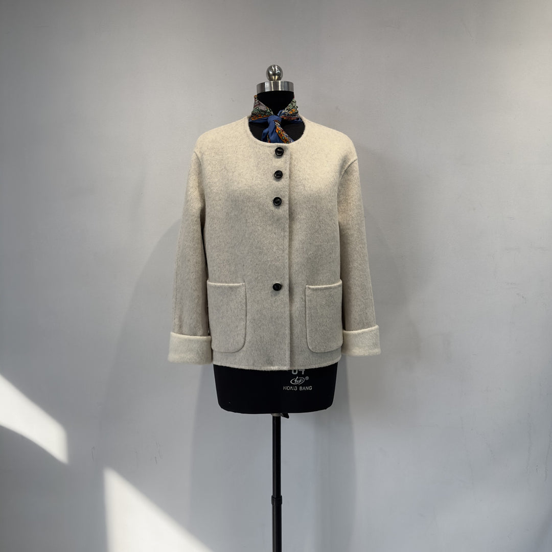 Damen Gemütliche Gestrickte Wollmischung Jacke Shop Nory